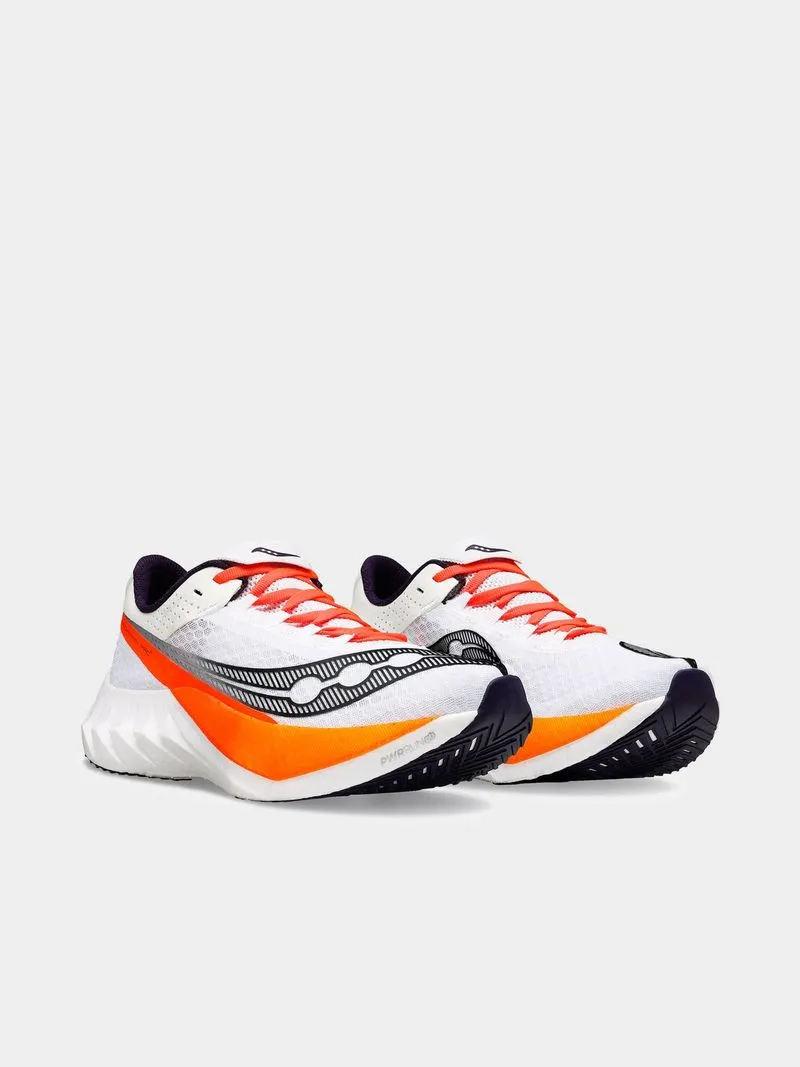 Mens Saucony Endorphin Pro 4 White/Orange Running Shoes