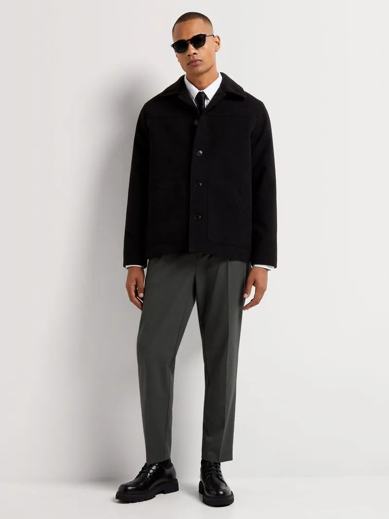Men's Markham Smart Slim Tapered Pleated Green Trouser