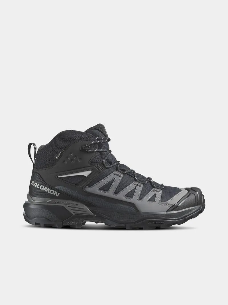 Mens Salomon X Ultra 360 Gore-Tex Black Mid Trail Running Shoes