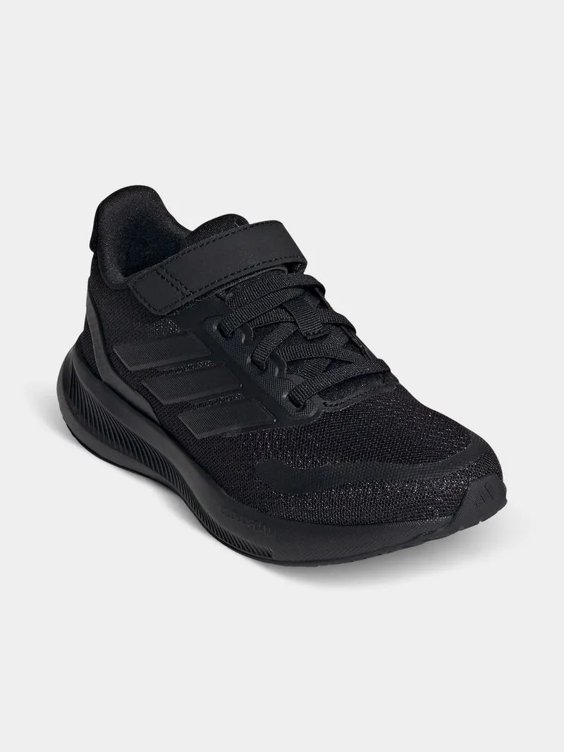 Junior Pre-School adidas Run Falcon 5 Black Running Shoes