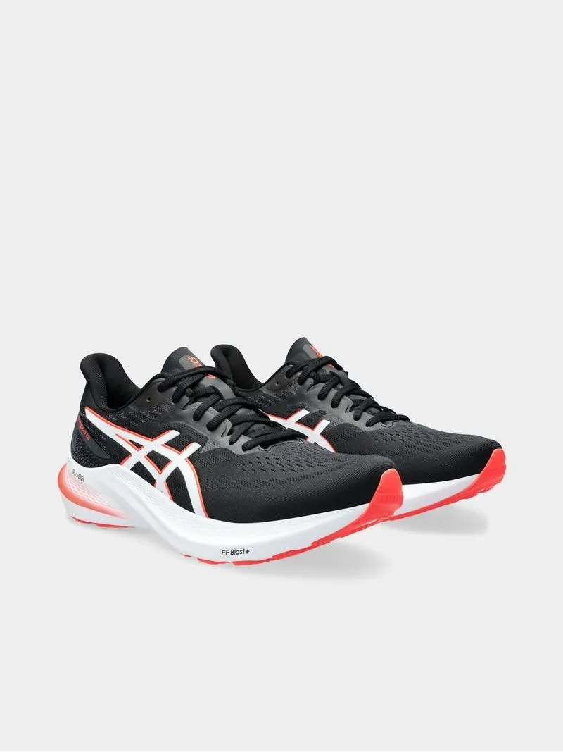 Mens Asics Gel GT2000 12 Black/Sunrise Running Shoes