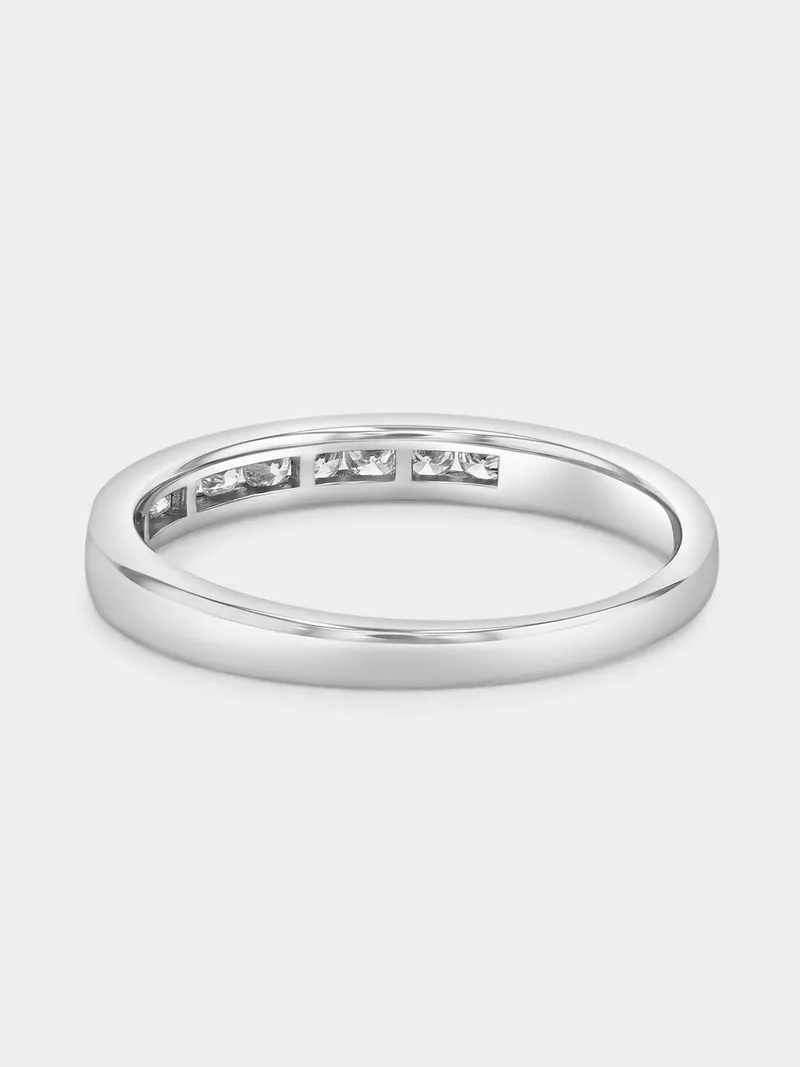 White Gold 0.25ct Lab Grown Diamond Channel Anniversary Ring