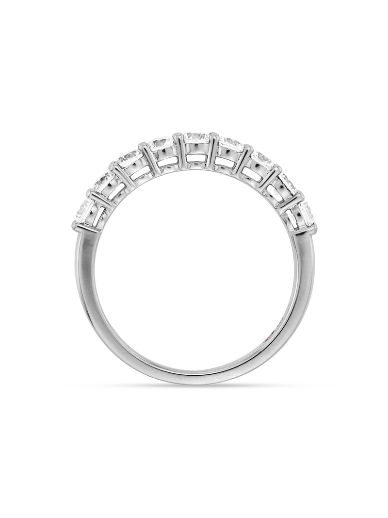 Cheté Sterling Silver with Platinum finish Diamondlite Cubic Zirconia Anniversary Ring