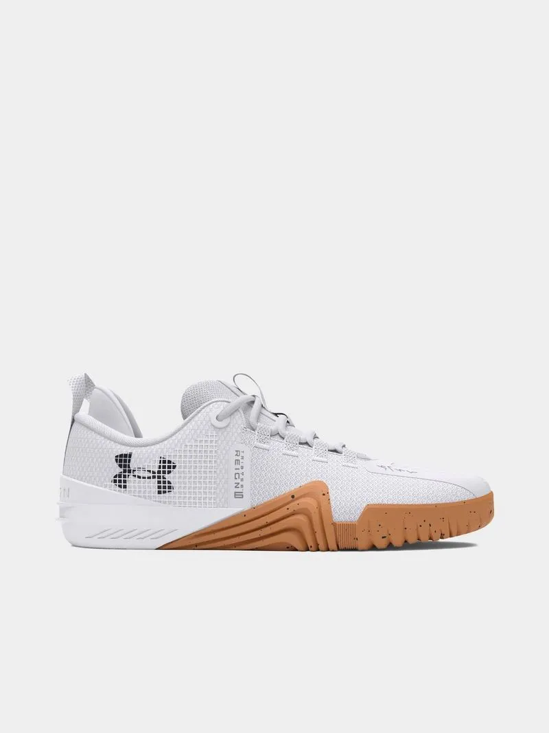 Mens Under Armour Tribase Reign 6 White/Grey Training Shoes