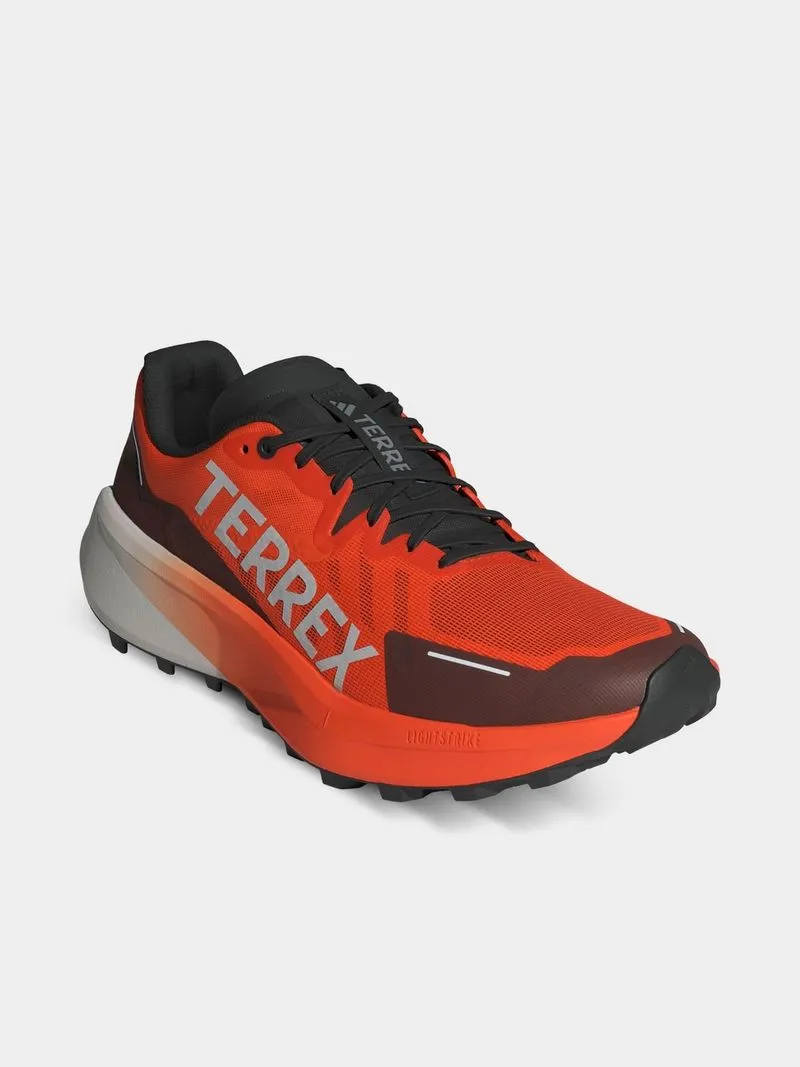 Mens adidas Agravic 3 Orange/Grey/Black Trail Running Shoes
