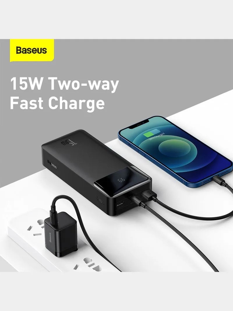 Baseus Bipow Series Digital Power bank 15W 30000mAh - Black