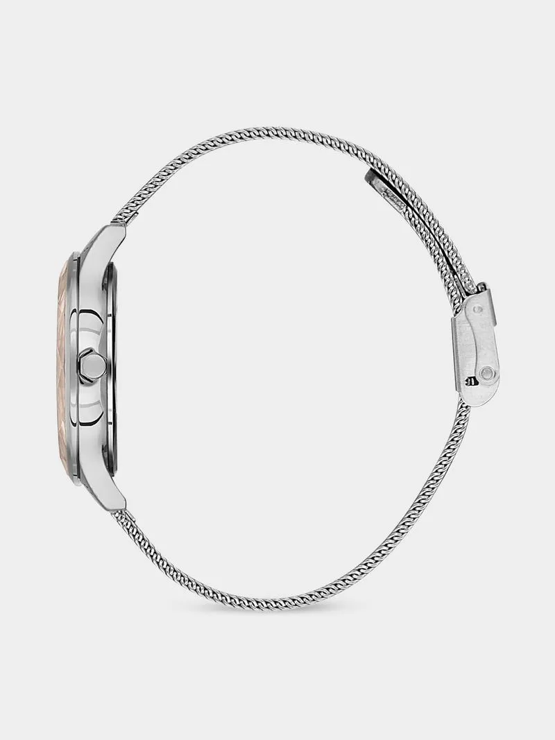 Daniel Klein Rose Plated Two-Tone Stainless Steel Mesh Watch
