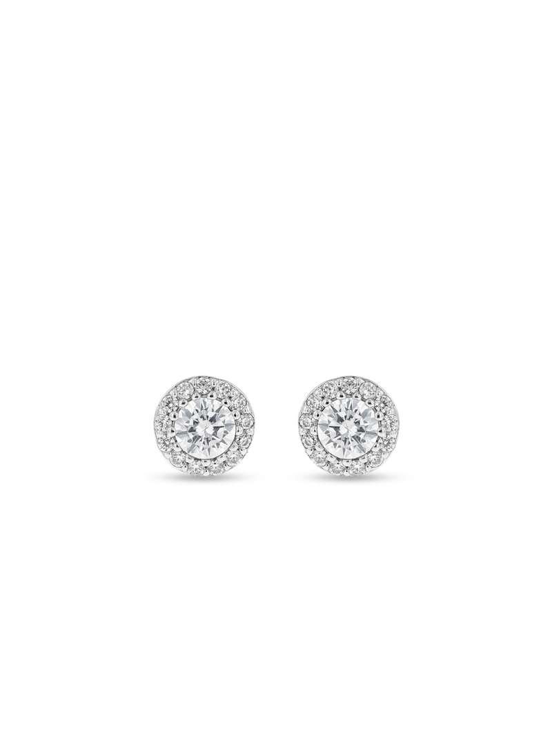 Sterling Silver Cubic Zirconia Petite Stud Earrings