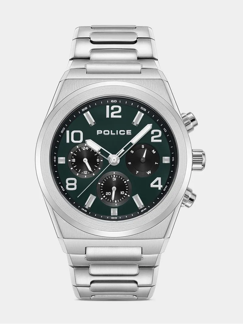 Police Salkantay Stainless Steel Green Dial Bracelet Watch
