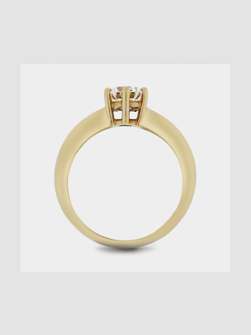 18ct Yellow Gold 1ct Diamond Solitaire Forever Ring