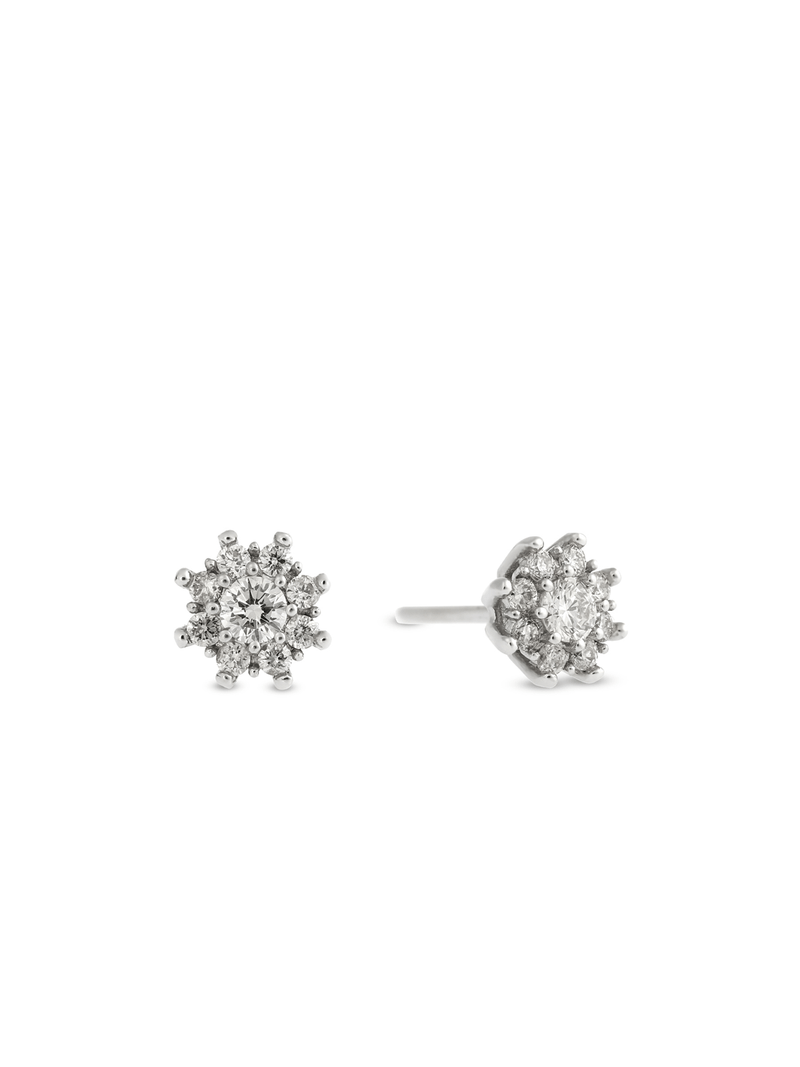 9ct White Gold 0.30ct Diamonds Shooting Star Studs
