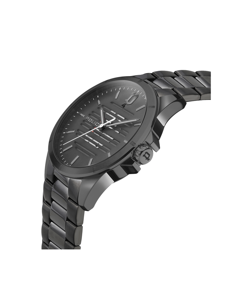 Police Men's Bawara Gunmetal Plated Stainless Steel Bracelet Watch