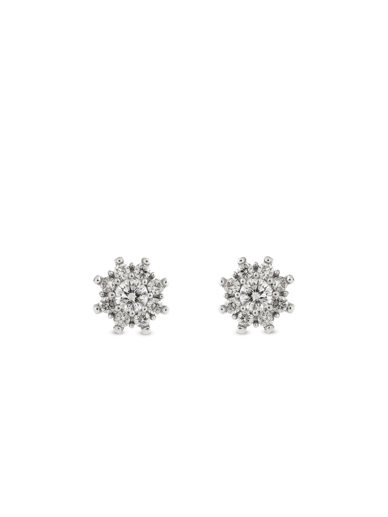 9ct White Gold 0.30ct Diamonds Shooting Star Studs
