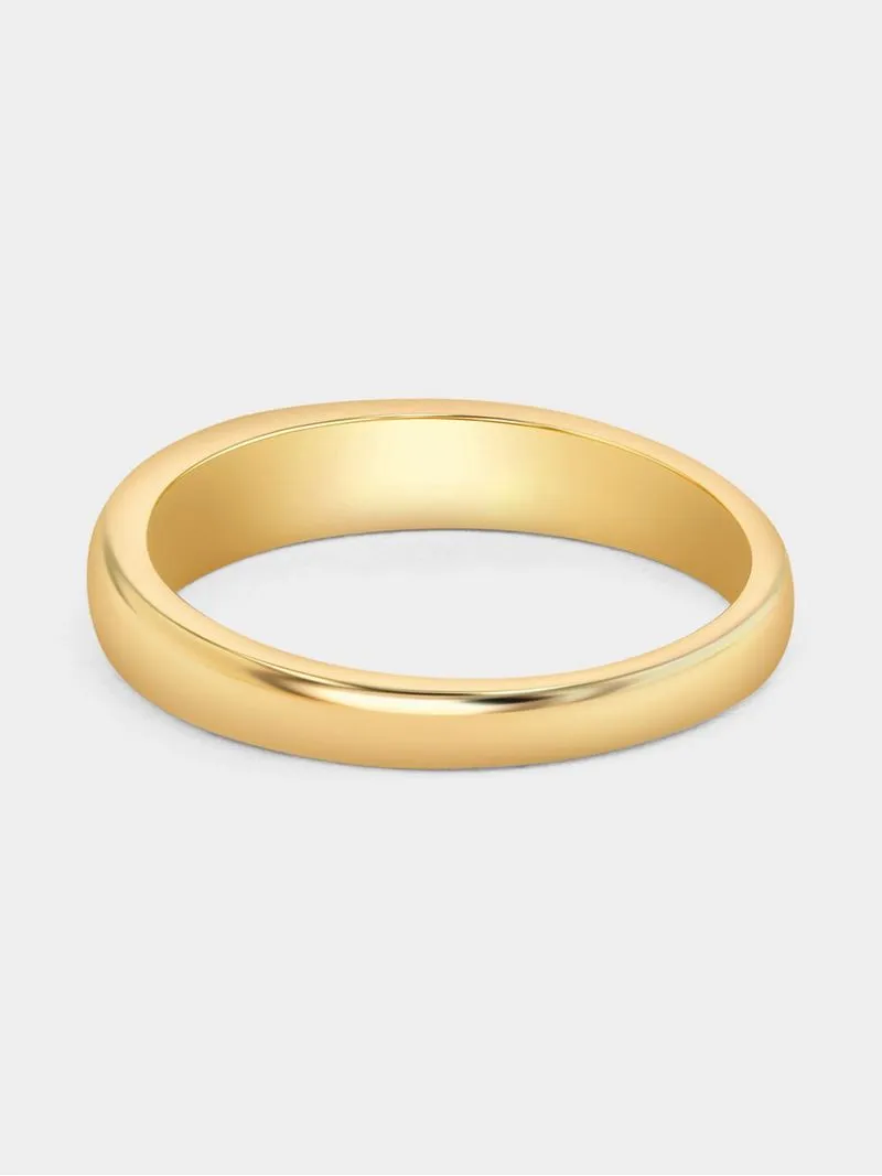 Yellow Gold Diamond Solitaire Wedding Ring