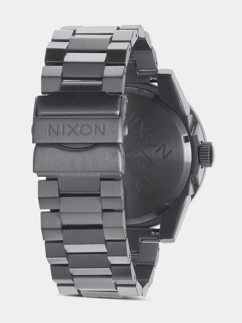 Nixon Men's Corporal SS Gunmetal Plated, Black & Lime Stainless Steel Watch