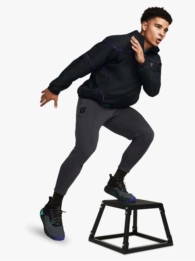 Mens Under Armour Project Rock Terry Grey Pants