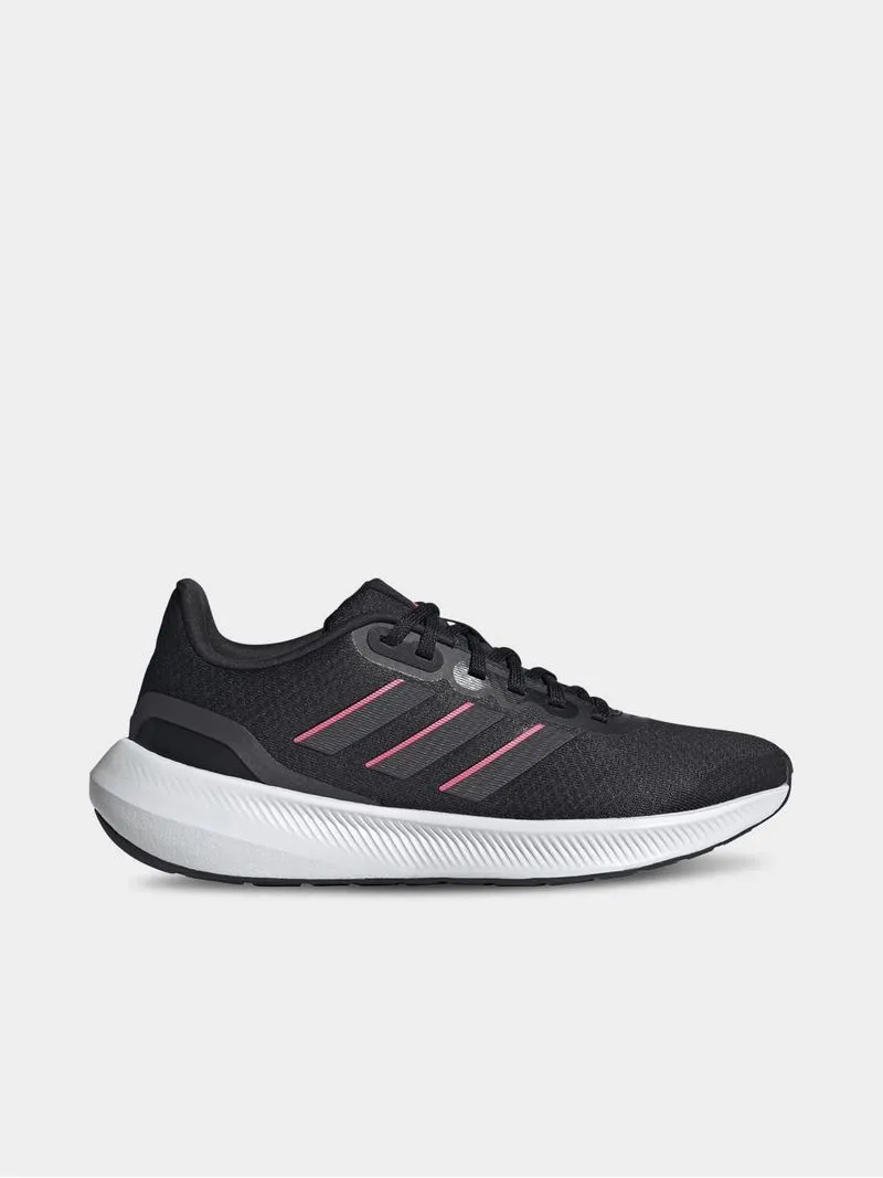 Womens adidas Run Falcon 3.0 Black/Pink Grey Running Shoes