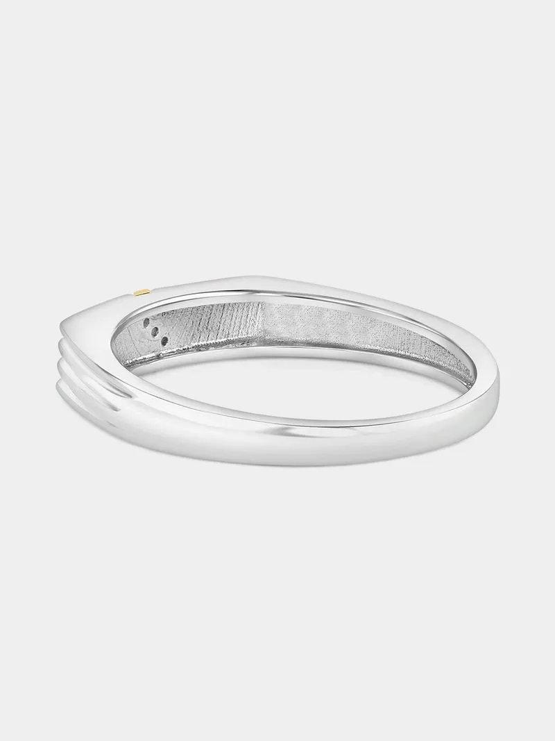 Yellow Gold & Sterling Silver Earth Grown Diamond Dress Ring