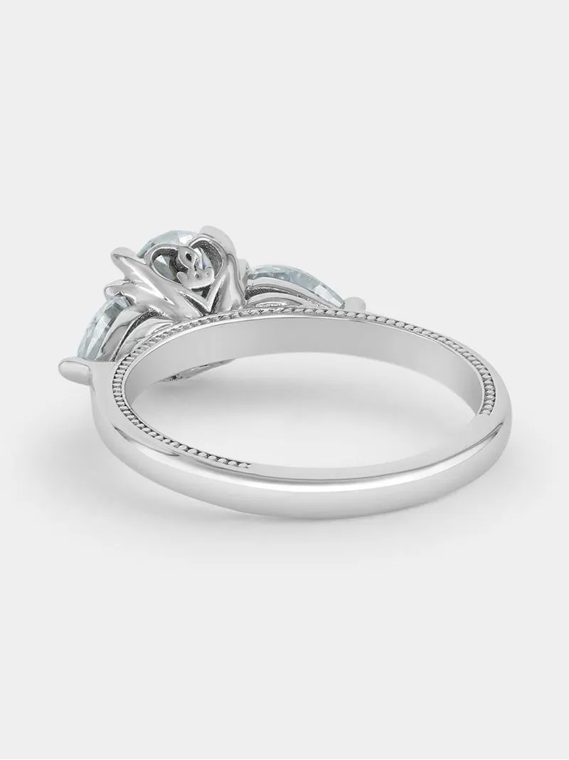 Gert Johan Coetzee White Gold Moissanite Love Generation Trilogy Ring