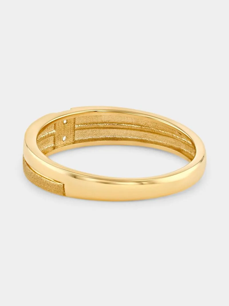 Yellow Gold Lab Grown Diamond Two-Stone Ring