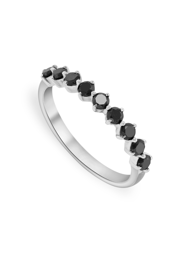White Gold 0.50ct Black Diamond My Forever Direction Eternity Ring