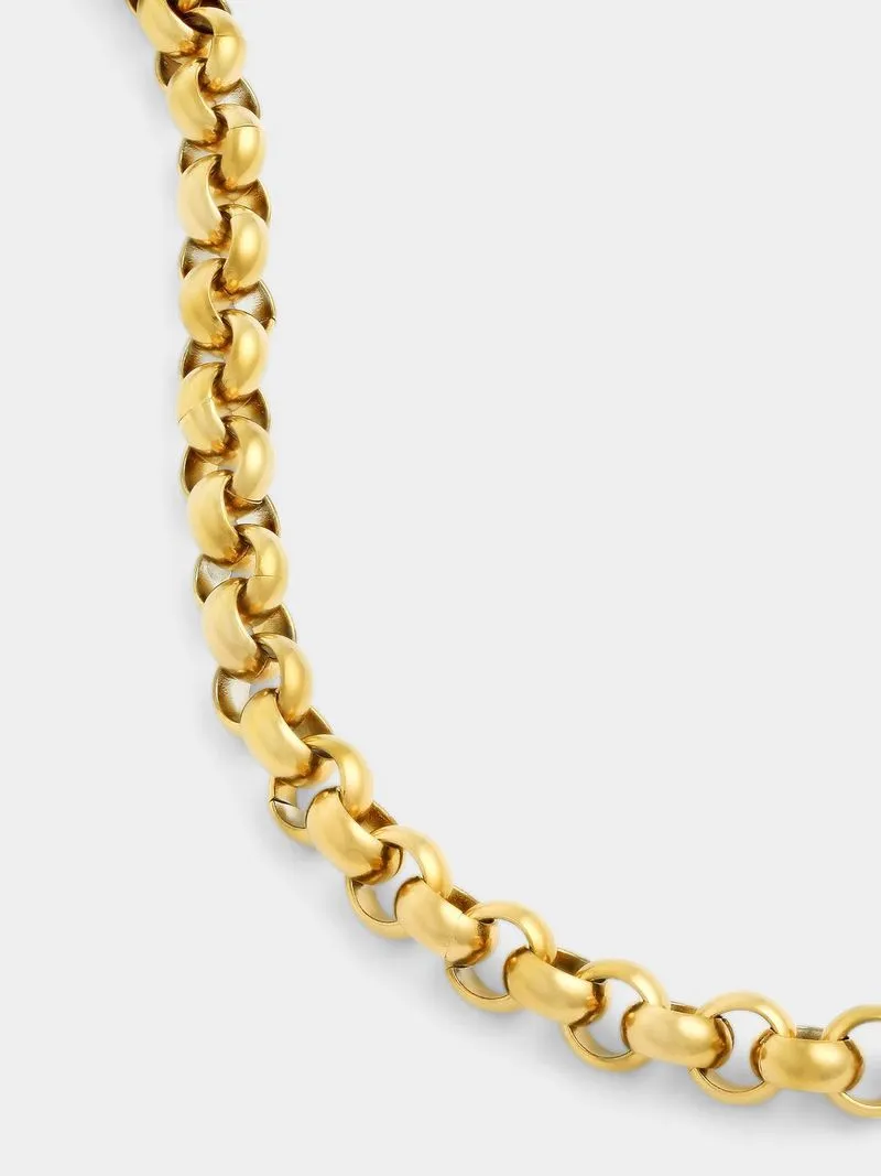 Tempo Jewellery Gold Plated Stainless Steel Signoretti Rolo Bracelet