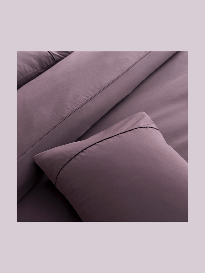 Gold Seal Certified Egyptian Cotton 600 Thread Count Duvet Cover Set Mauve