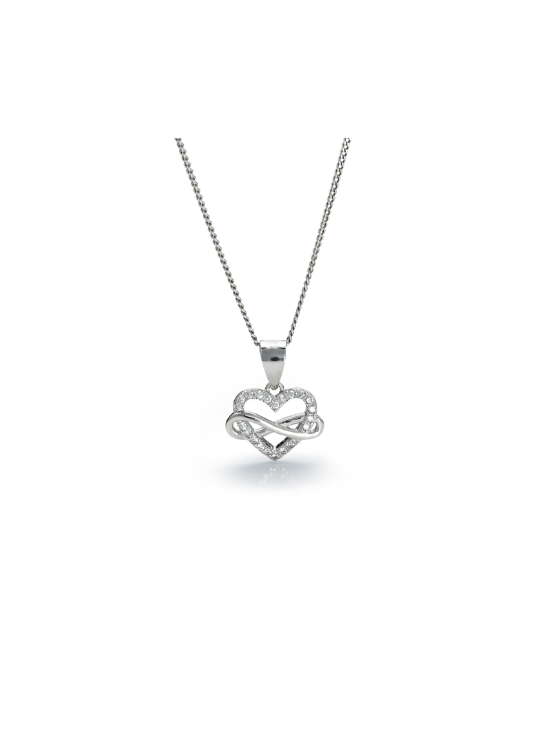 Miss Swiss Sterling Sliver Infinity Heart Pendant