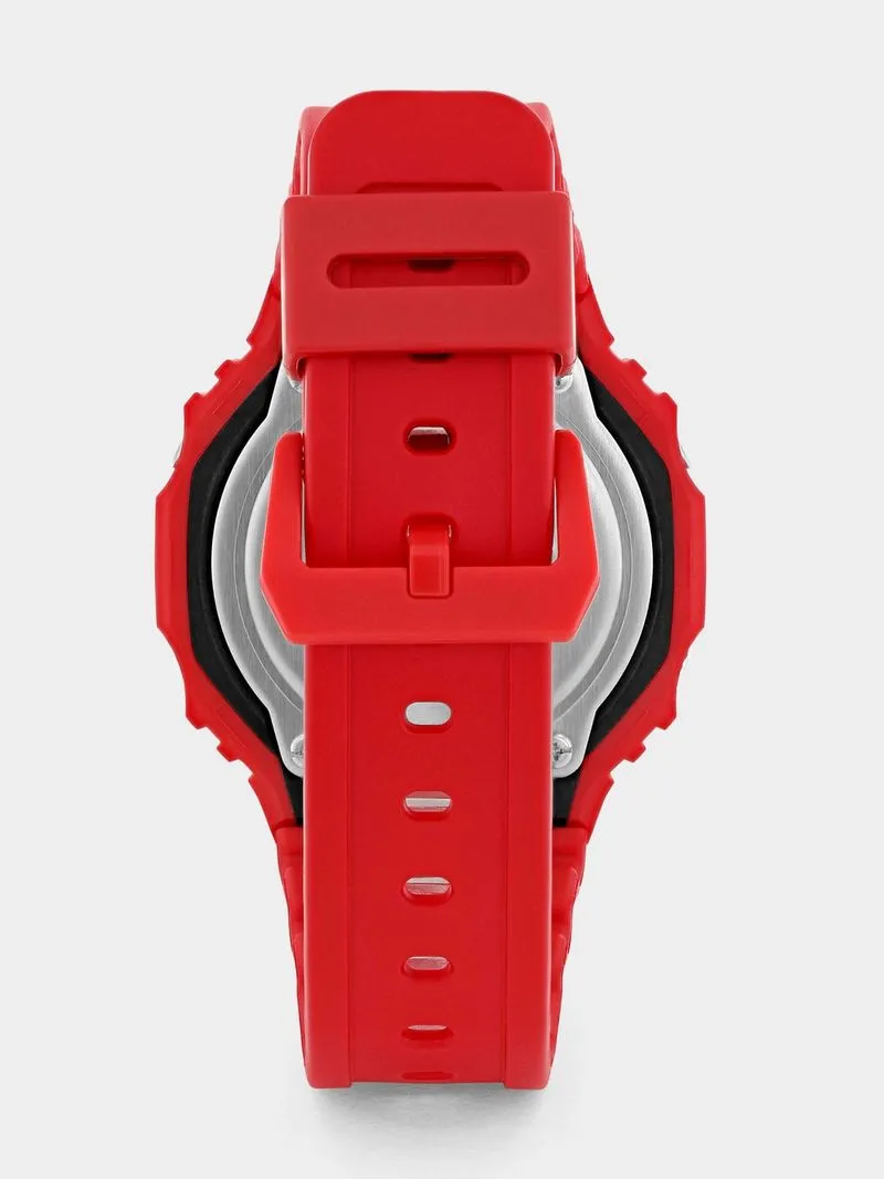 Casio G-Shock Carbon Core Ana Digi Red Resin Watch