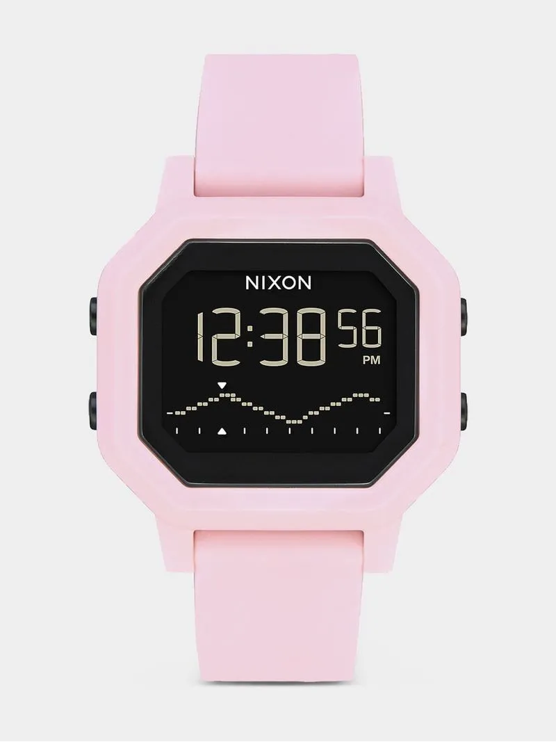 Nixon Women's Siren Pale Pink Digital Silicone Watch