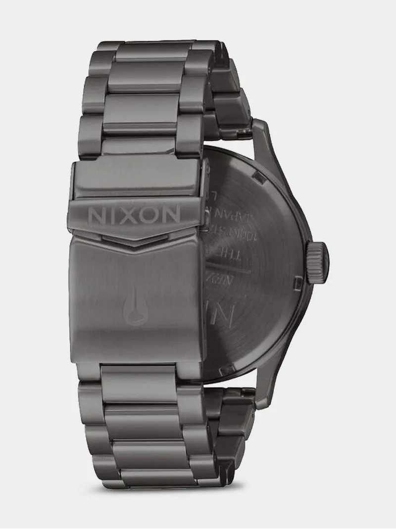 Nixon Men's Sentry Stainless Steel Black Sunray & Gunmetal Plated Watch