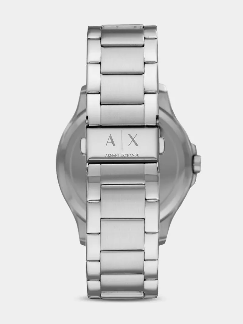 Armani Exchange Black Dial Stainless Steel Bracelet Watch