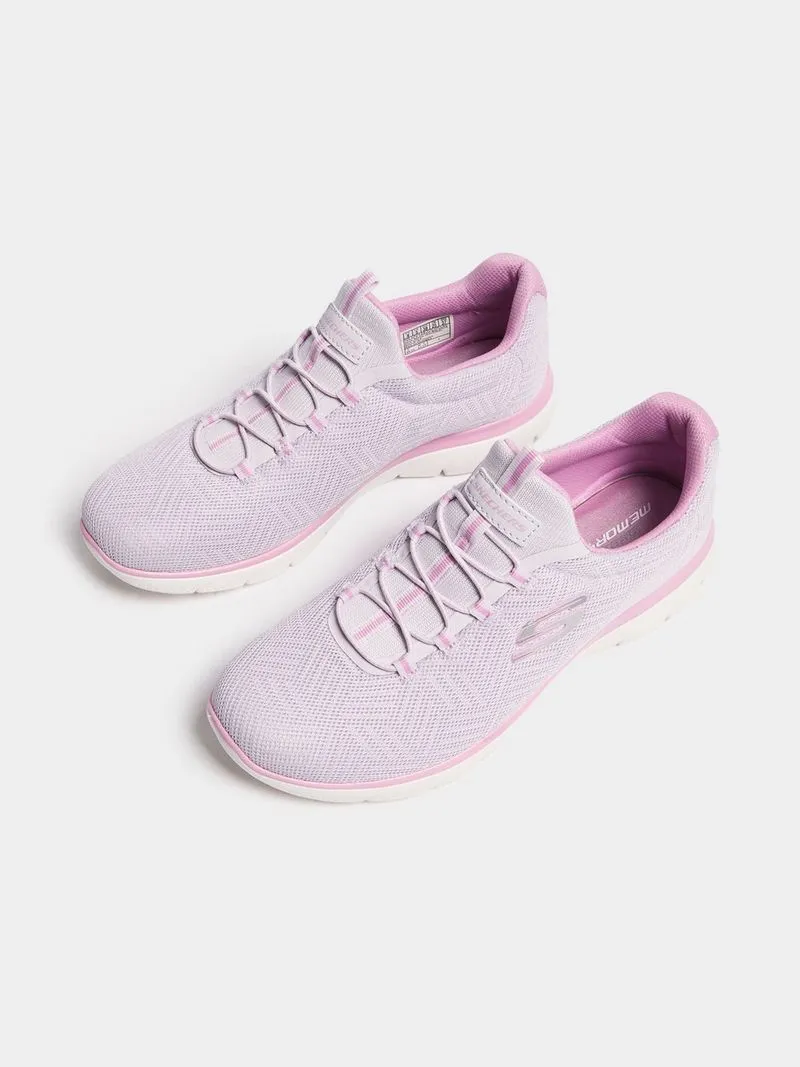Womens Skechers Summits Lavender Mesh Running Shoes