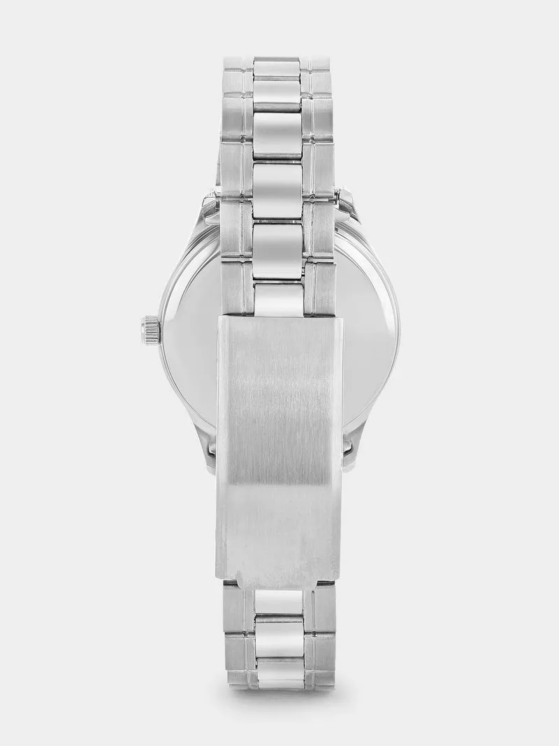 Tempo Silver Plated Silver Tone Dial Bracelet Watch