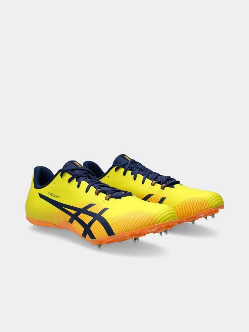 Mens Asics Hypersprint 8 Yellow/Blue Running Spikes
