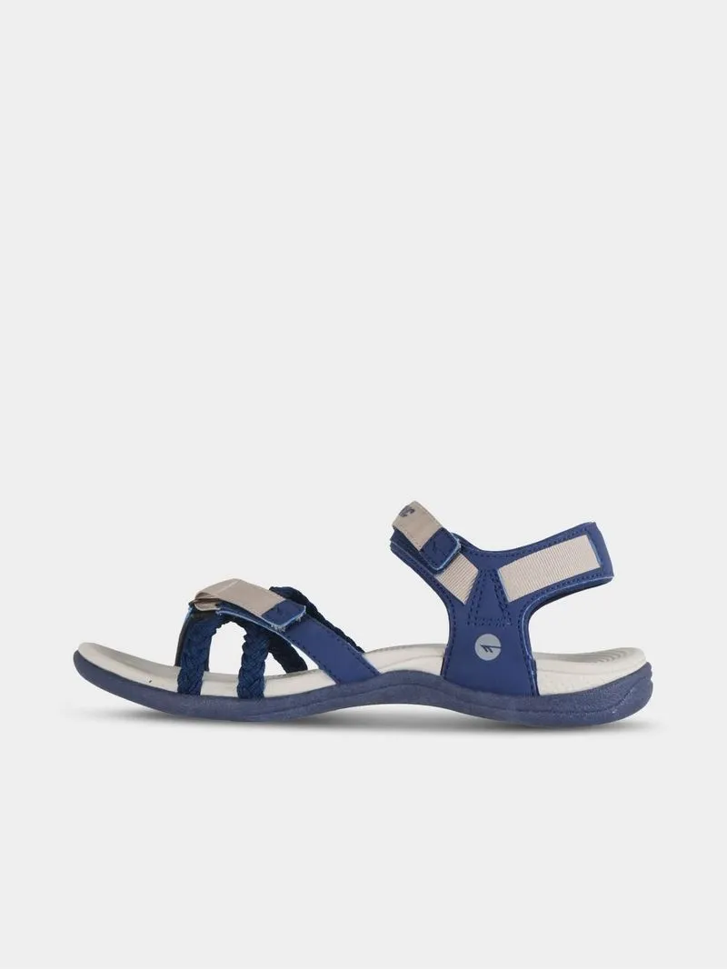 Junior Grade-School Hi-Tec Anselia Navy/Silver Sandals