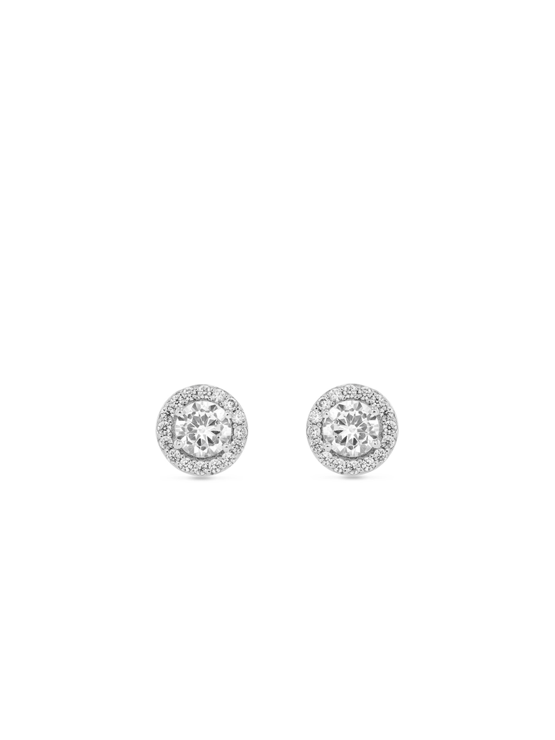 Cheté Sterling Silver & Cubic Zirconia Halo Stud Earrings