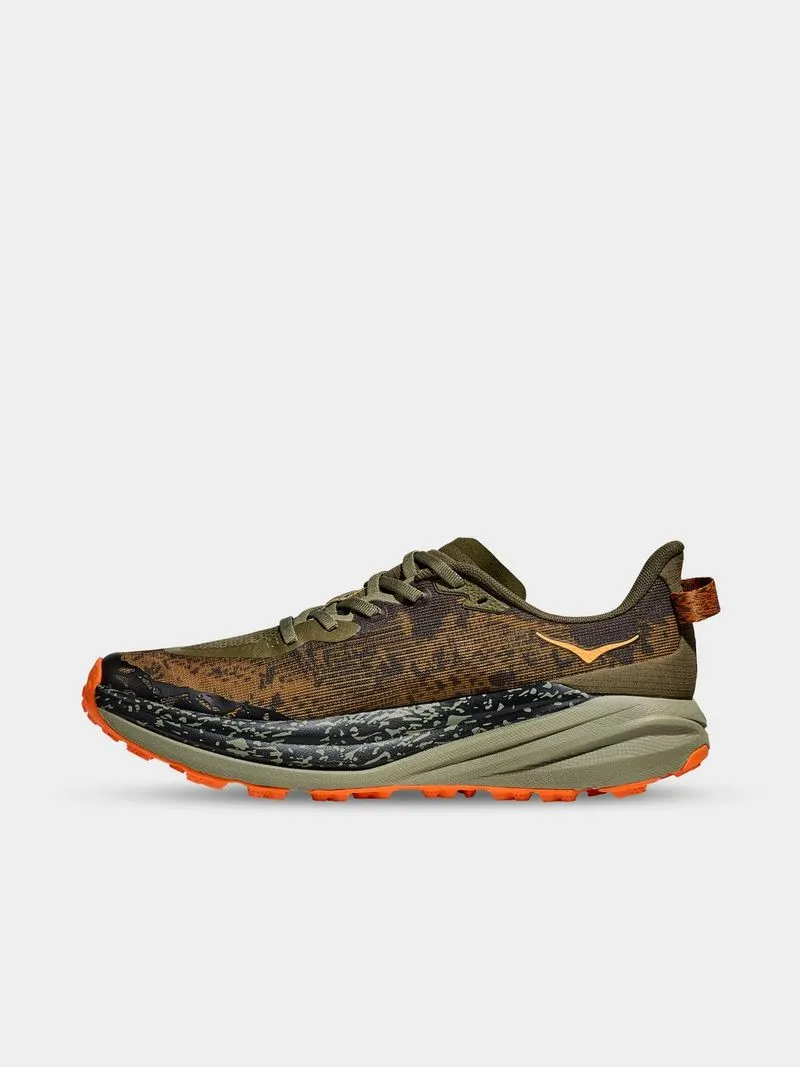 Mens Hoka Speedgoat 6 Brown/Olive Trail Running Shoes