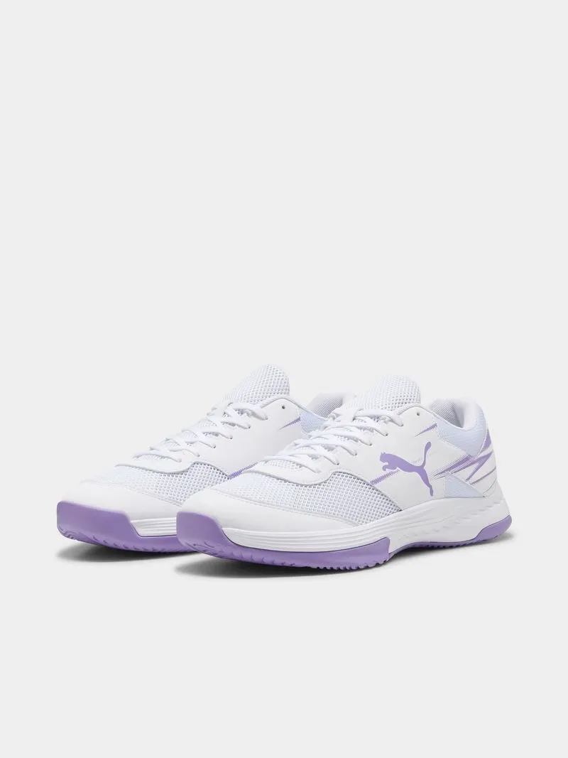 Womens Puma Varion II White/Lavender Court Shoes