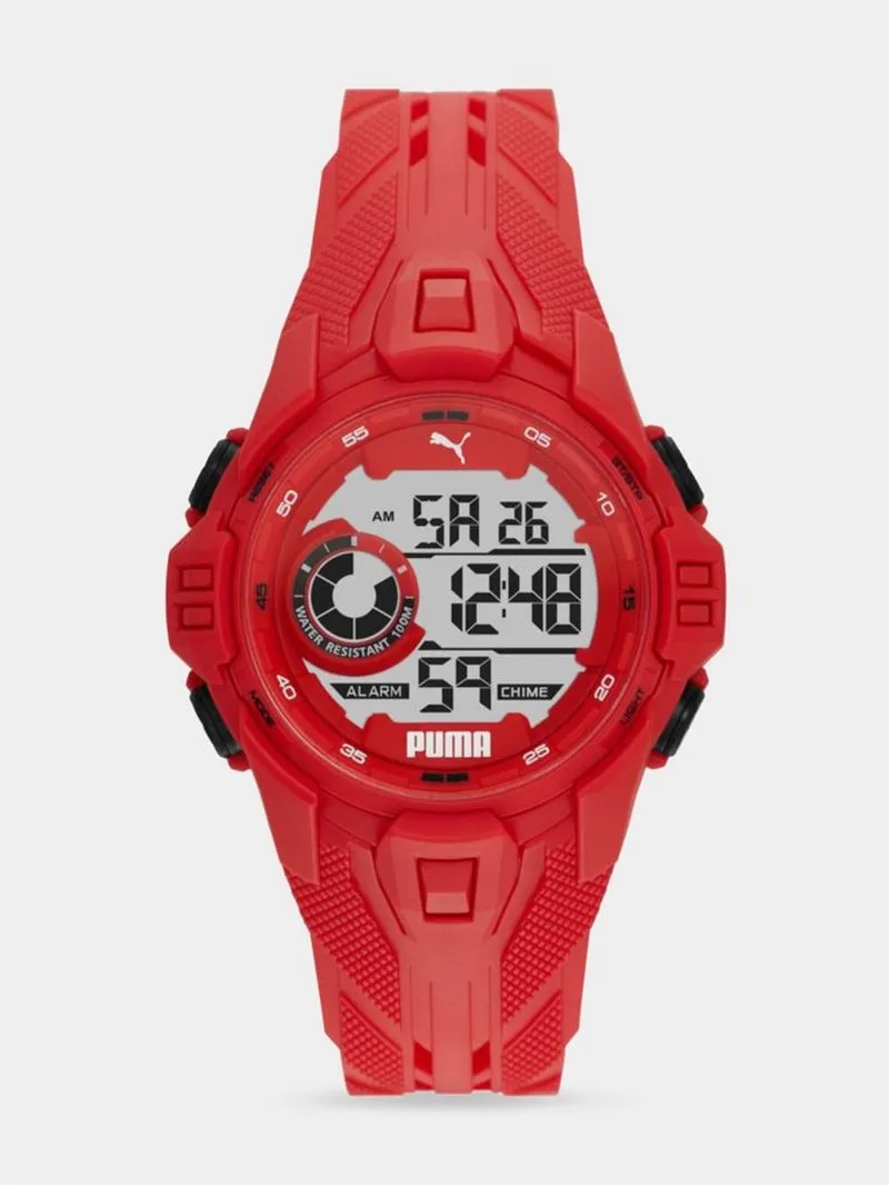 Puma Men's Bold Red Digital Polyurethane Watch