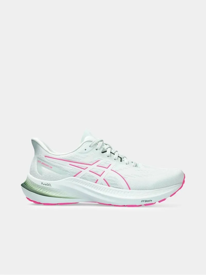 Womens Asics GT-2000 12 Pure Aqua/White Running Shoes