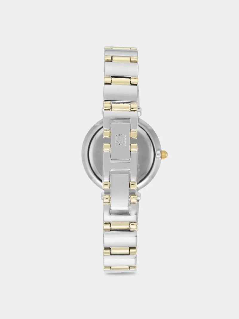 Anne Klein Genuine Diamond Accented Two Tone Bracelet Watch