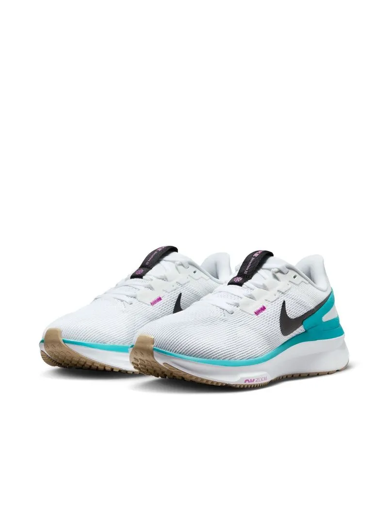 Womens Nike Air Zoom Structure 25 White/Blue Running Shoes