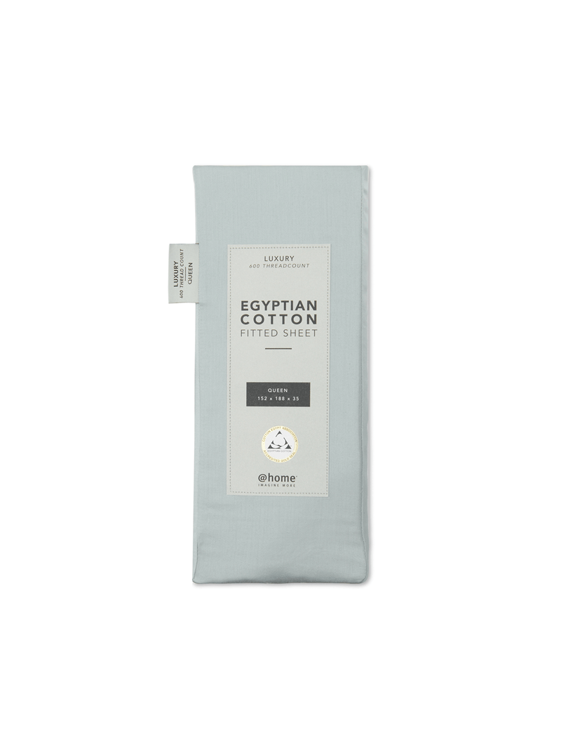 Gold Seal Certified Egyptian Cotton 600 Thread Count Fitted Sheet Duck Egg