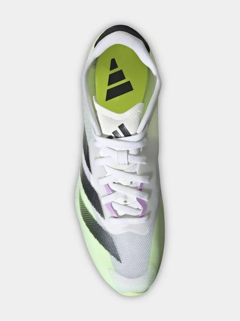 Mens adidas Sprintstar White/Black/Green Running Spikes