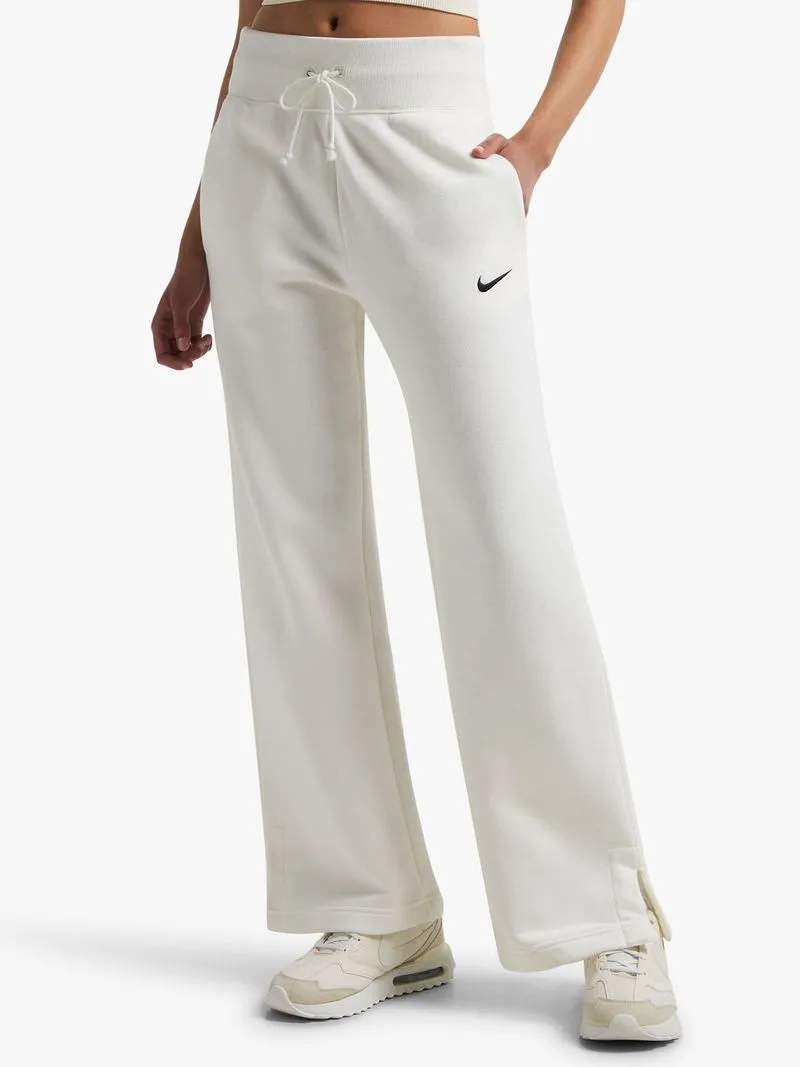 Niike Women's NSW Phoenix Fleece High-Waisted Wide-Leg Sail Tracksuit Pants