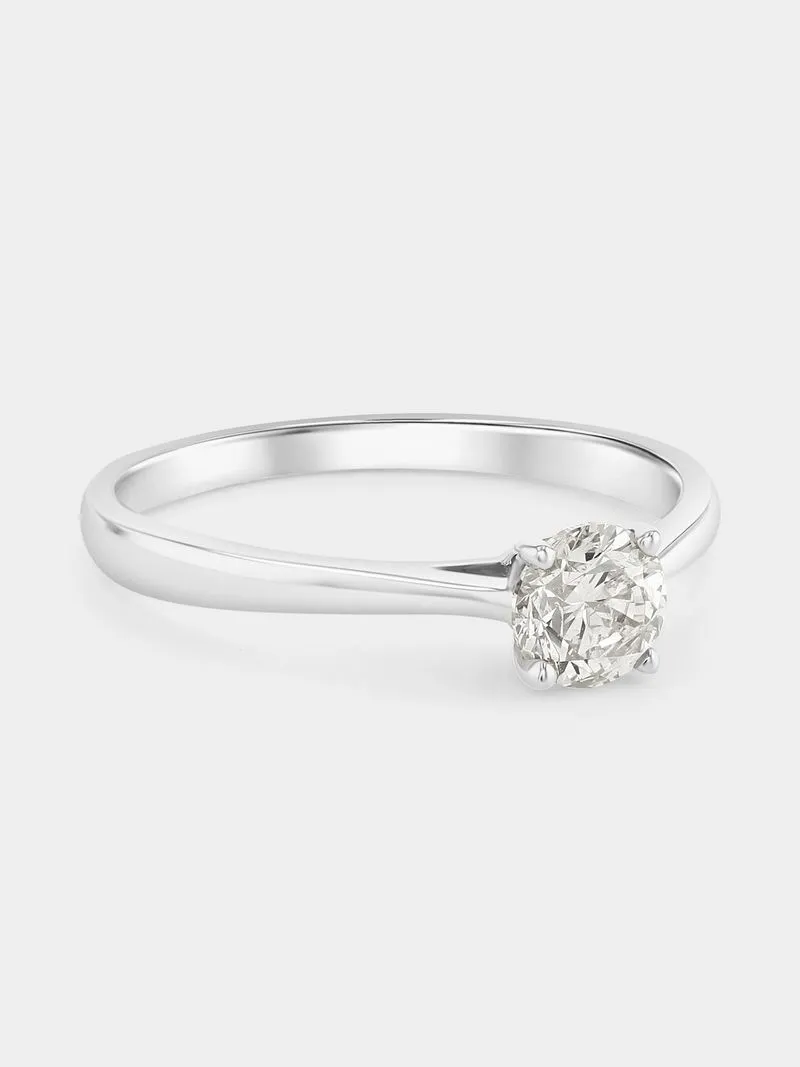 White Gold 0.50ct Diamond Solitaire Ring