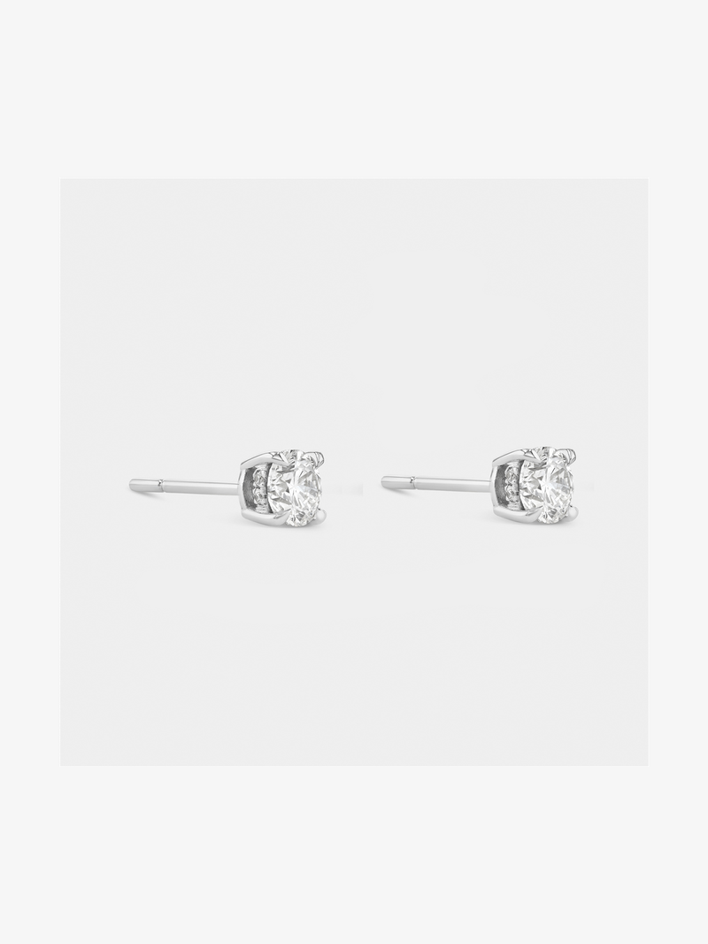 White Gold 0.6ct Lab Grown Diamond Solitaire Stud Earrings