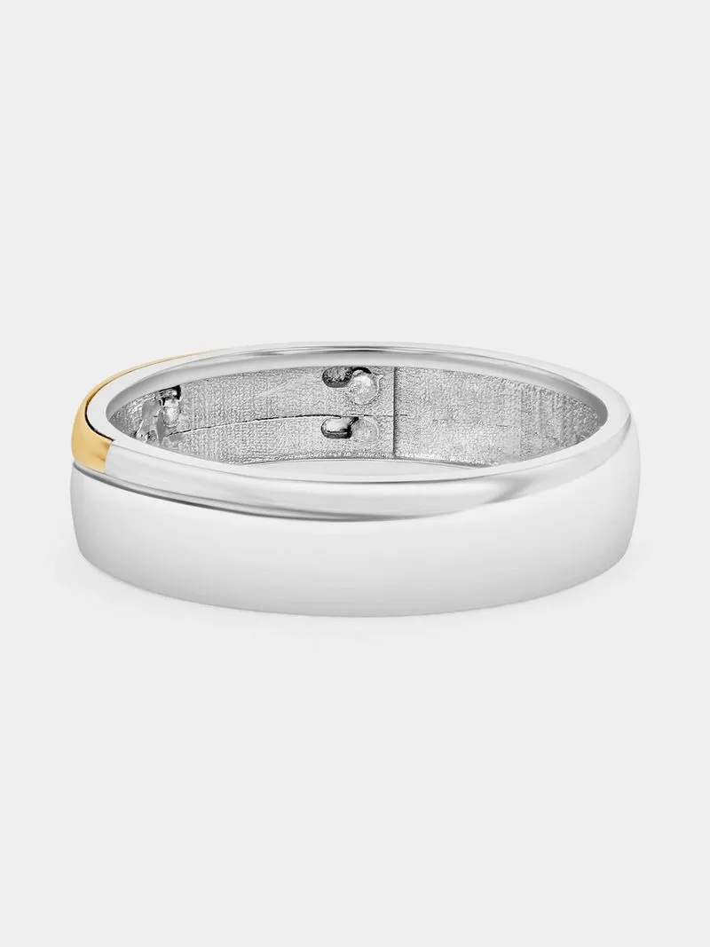Yellow Gold & Sterling Silver Lab Grown Diamond Solitaire Ring