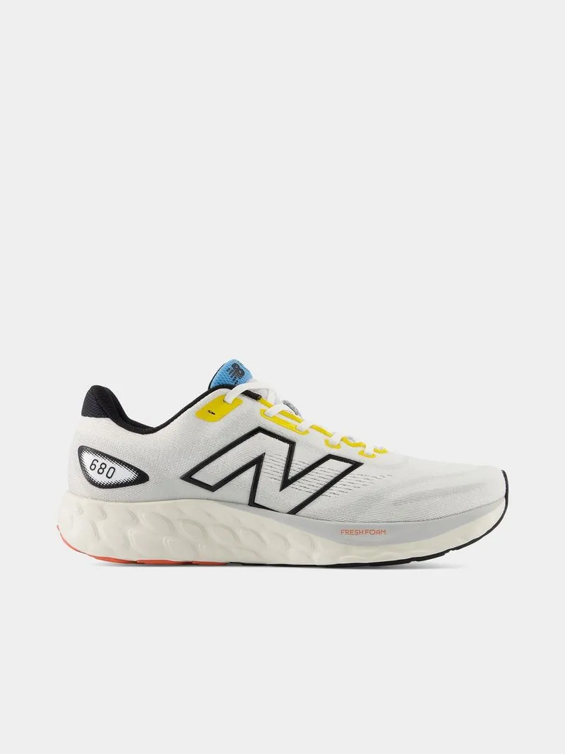 Mens New Balance Fresh Foam 680 v8 White Running Shoes